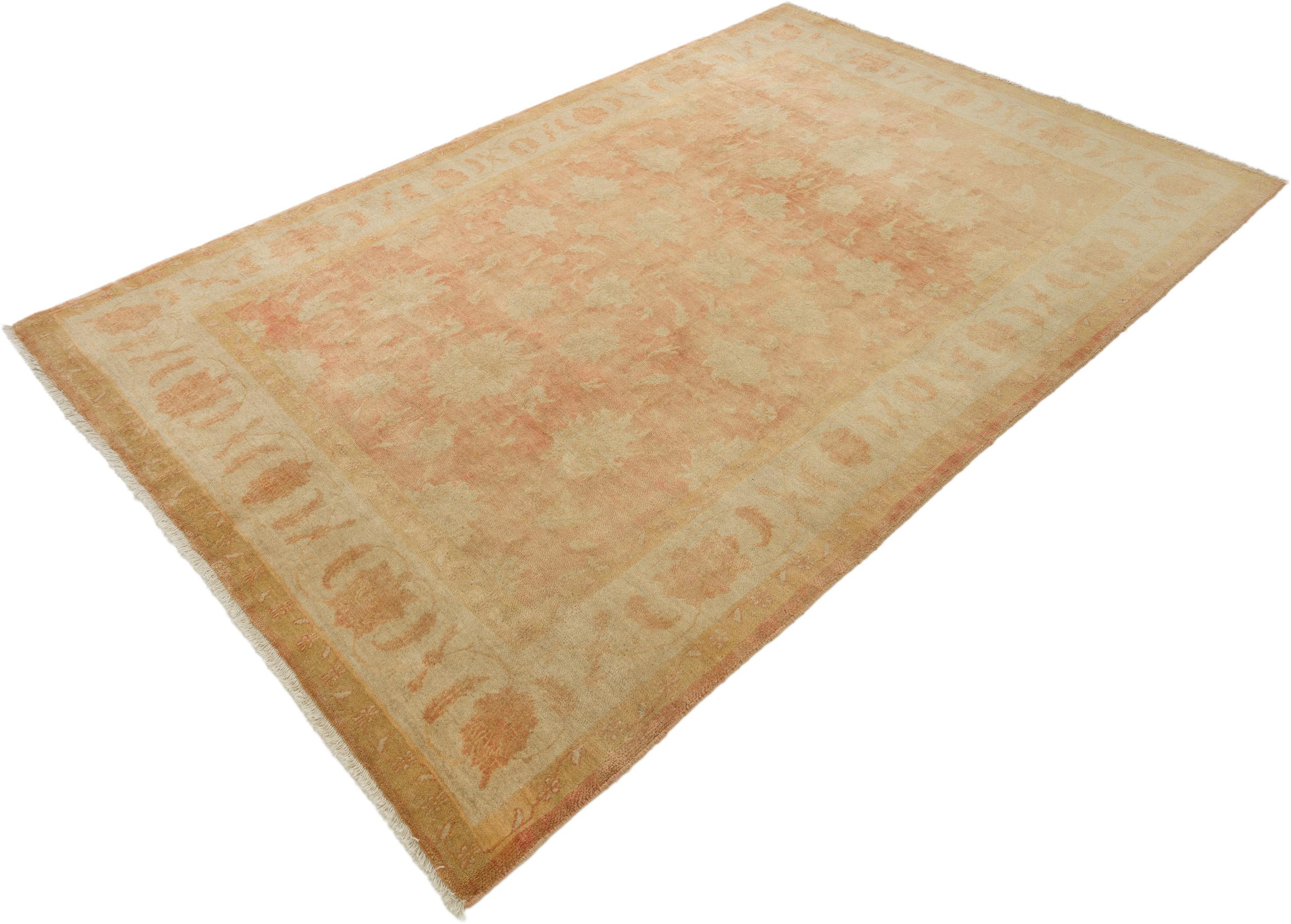 Persiano Isfahan moderno (tonalità pesca/beige, nuovo, 311cm x 208cm) in vendita