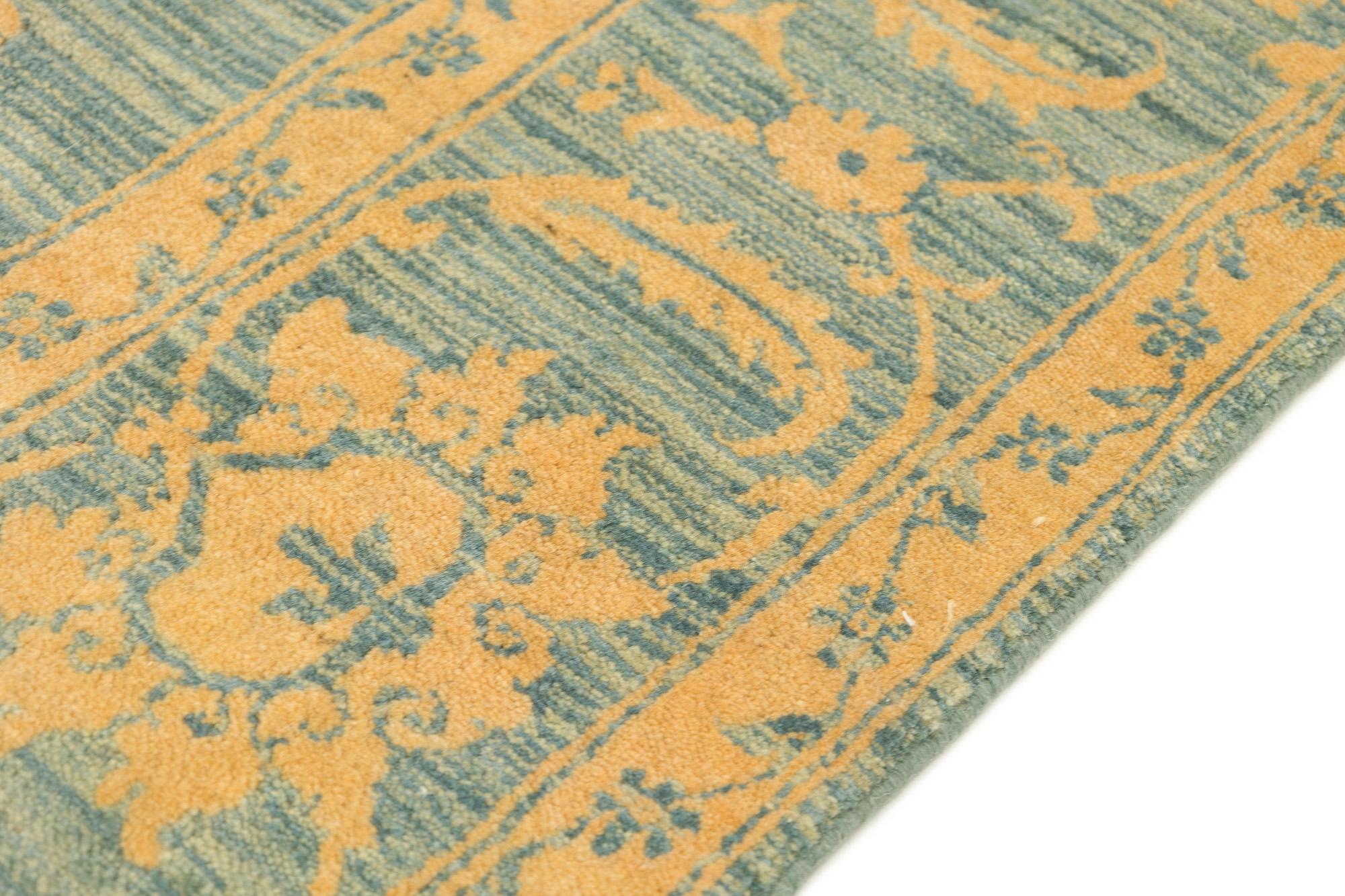 Modern Isfahan (sanftes Aqua-Blau, warmes Beige, 11'3