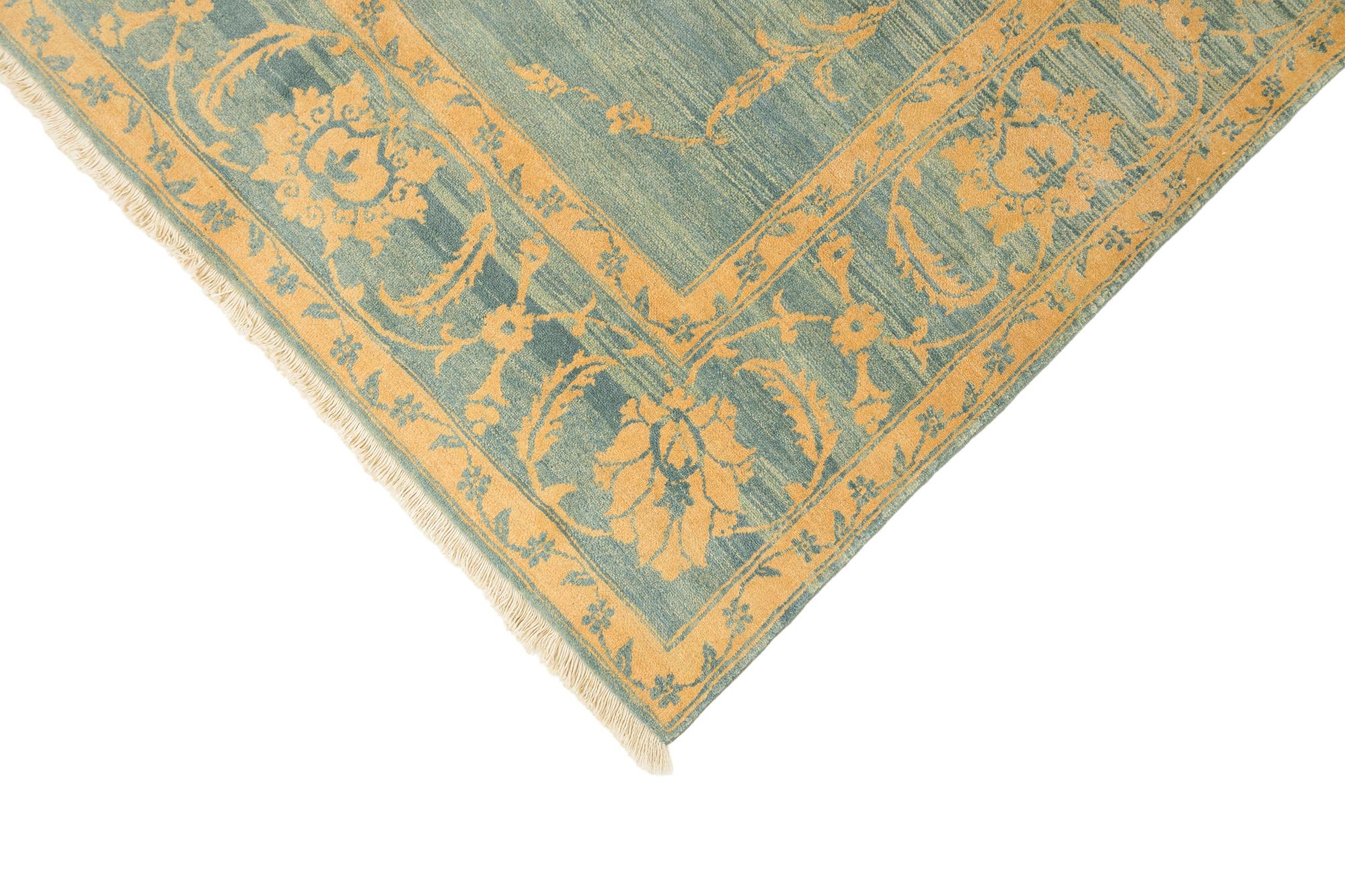 Modern Isfahan (sanftes Aqua-Blau, warmes Beige, 11'3