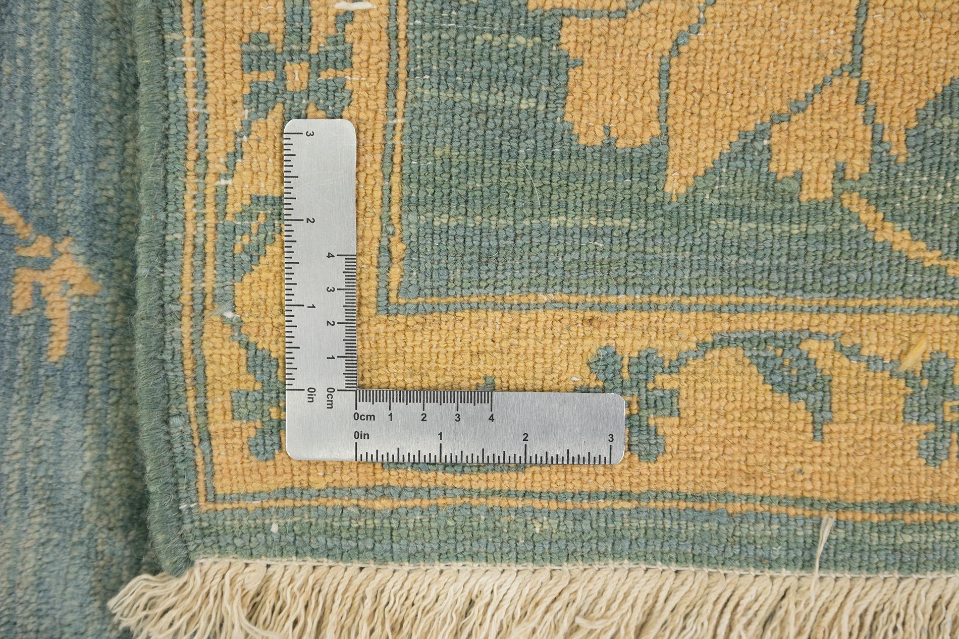 Modern Isfahan (sanftes Aqua-Blau, warmes Beige, 11'3