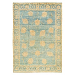 Modern Isfahan (sanftes Aqua-Blau, warmes Beige, 11'3" × 7'10")
