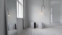 Modern Ismini Side Table in White Greek Marble