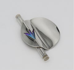 Modern Israeli Silver Mezuzah by Arie Ofir