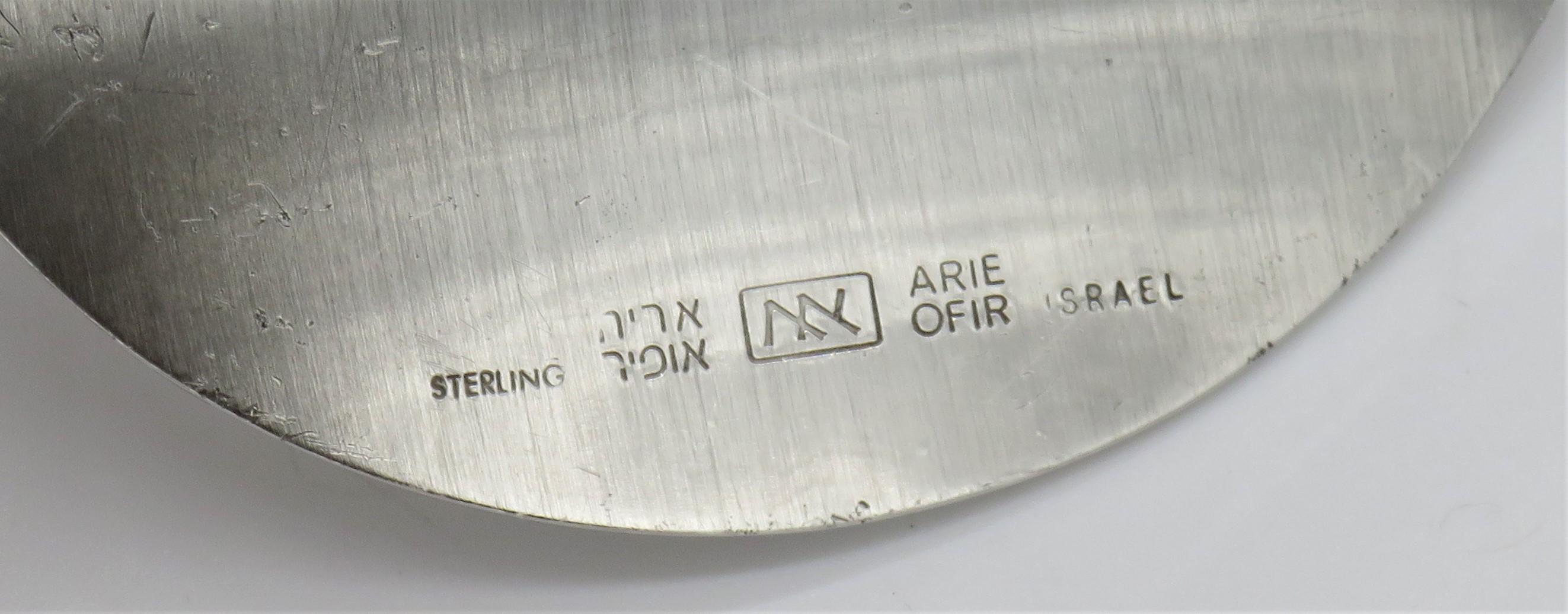 Modern Israeli Silver Mezuzah by Arie Ofir 1