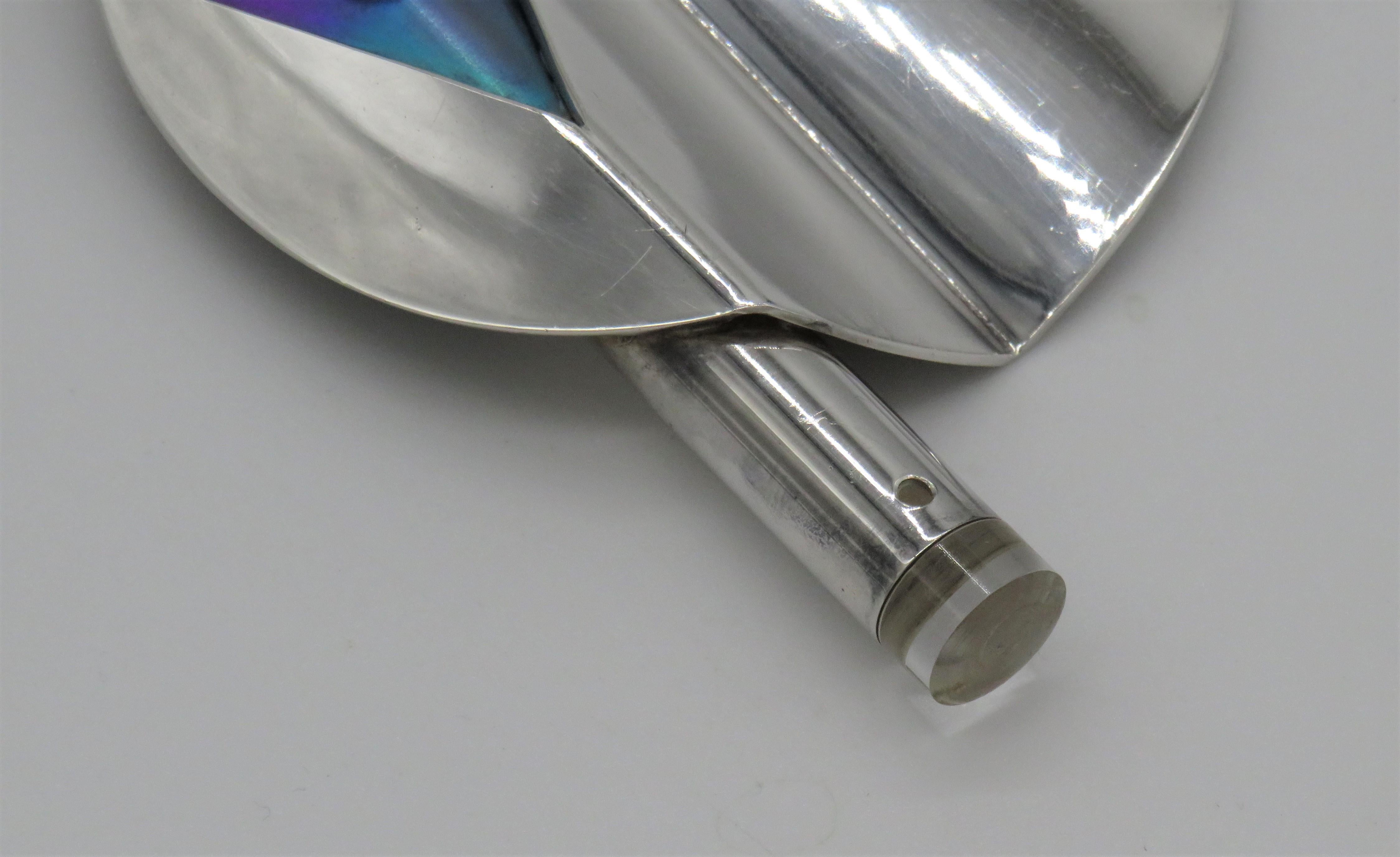 Modern Israeli Silver Mezuzah by Arie Ofir 2