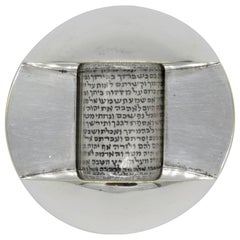 Vintage Modern Israeli Silvered Mezuzah Case by Dan Givon