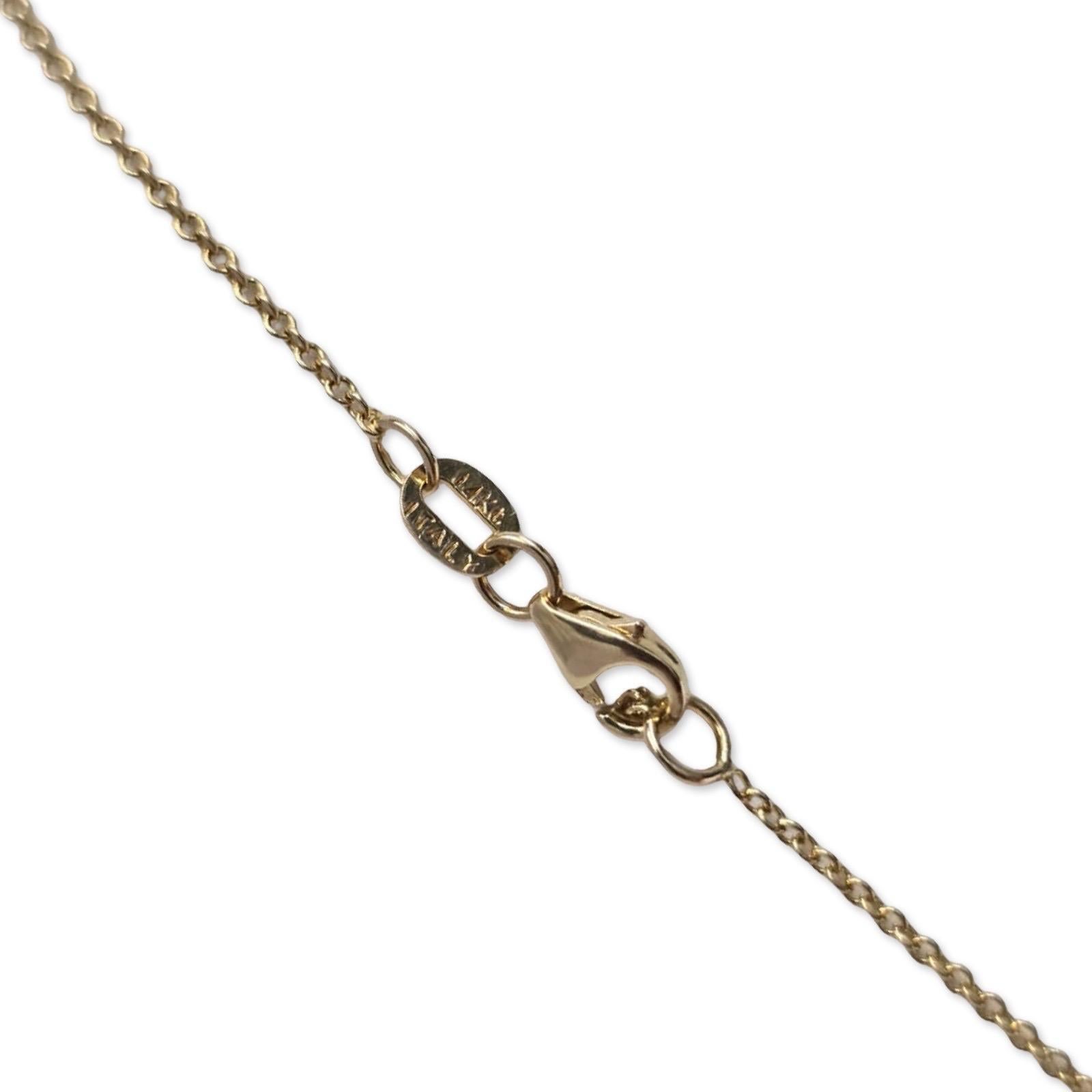Collar italiano moderno con estación de bisel de diamantes de 1,05 qt de oro de 14k en venta 2