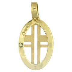 Modern Italian 18 karat Yellow Gold Cross by Karisma