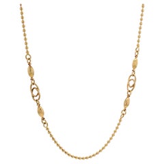 Modern Italian 18 Karat Yellow Gold Matinee Necklace