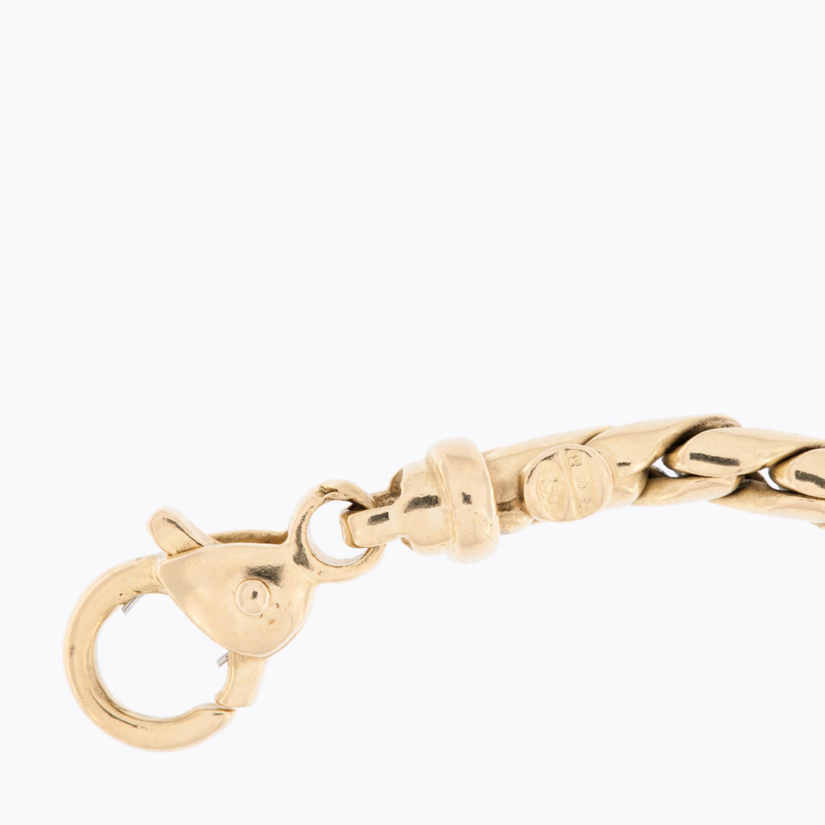 Moderne Bracelet italien moderne en or jaune 18 carats  en vente