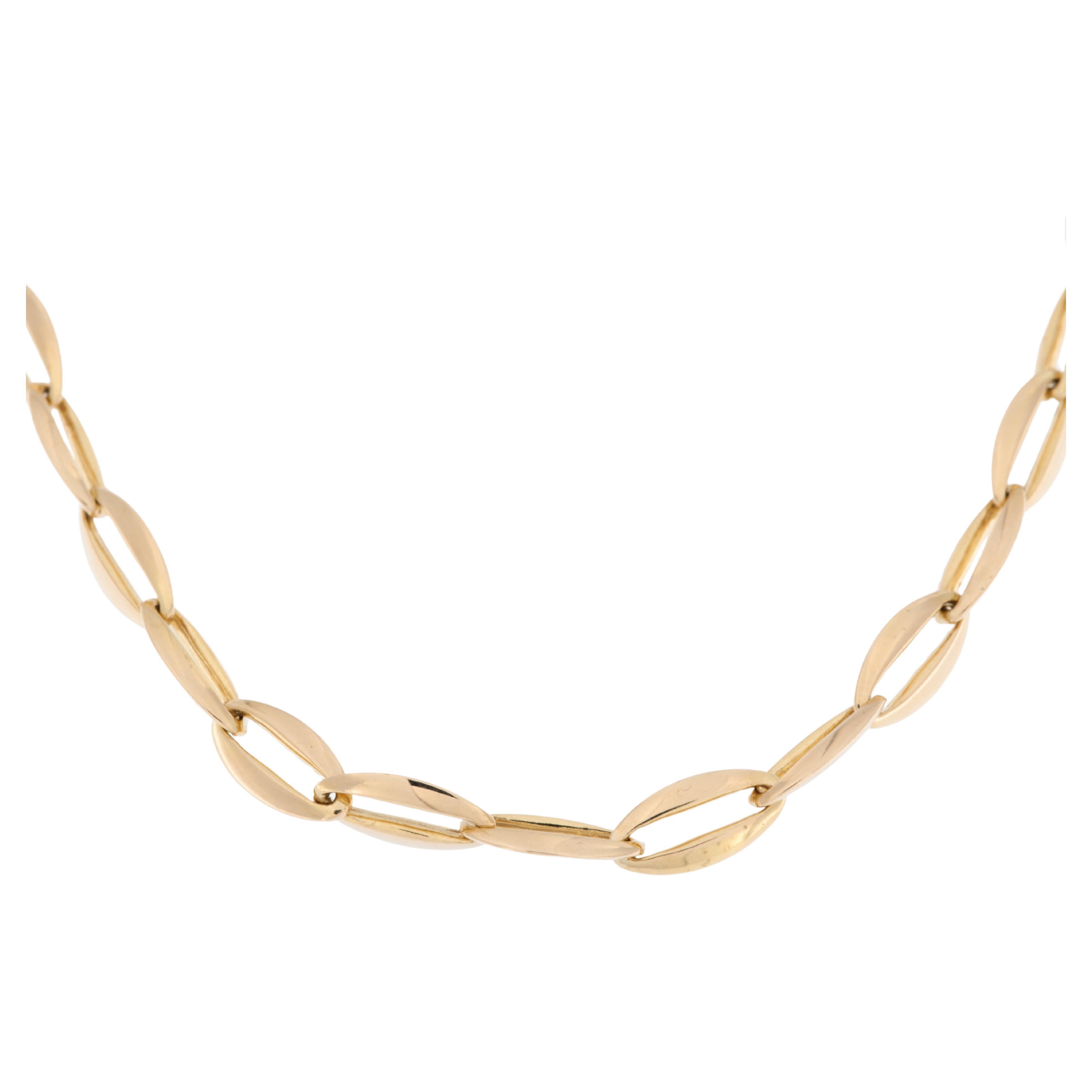 Modern Italian 18kt Yellow Gold Necklace For Sale