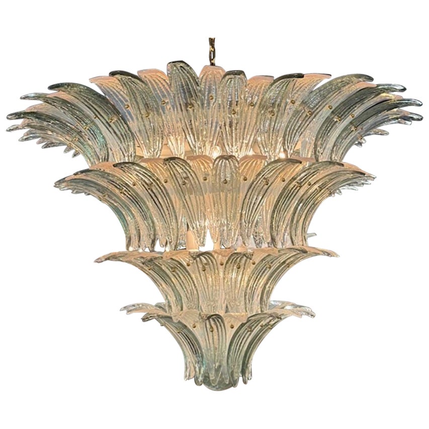 Lampadario moderno italiano a due tonalità in vetro di Murano