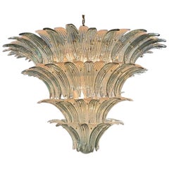 Modern Italian 2 Tone Murano Glass Palm Chandelier