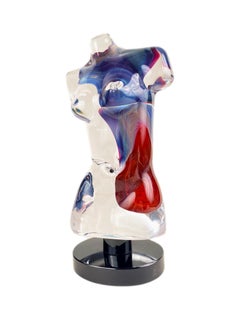 Modern Italian "Aphrodite" Torso Chalcedony Art Glass Sculpture by, Dino Rosin