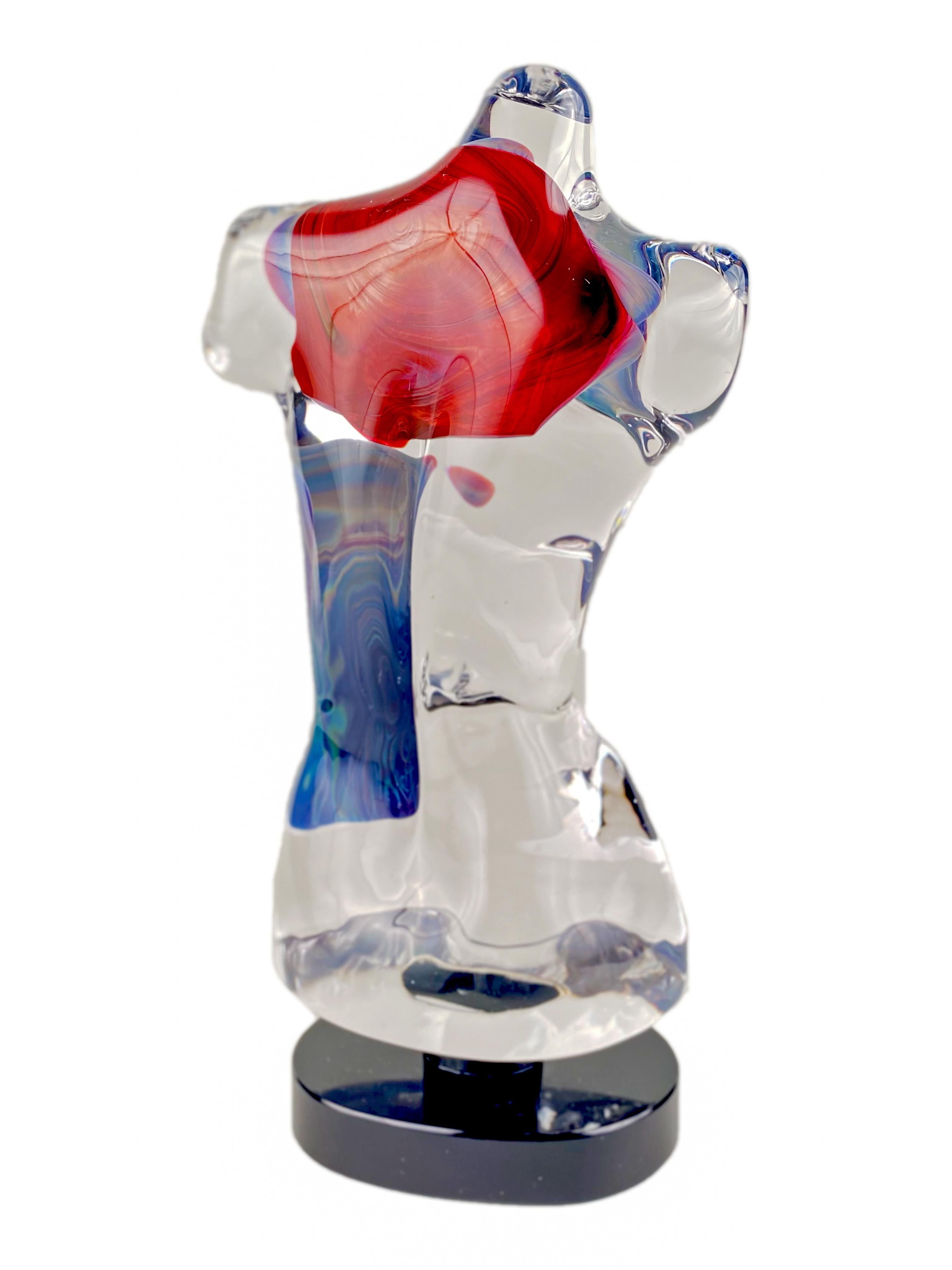 glass torso sculpture