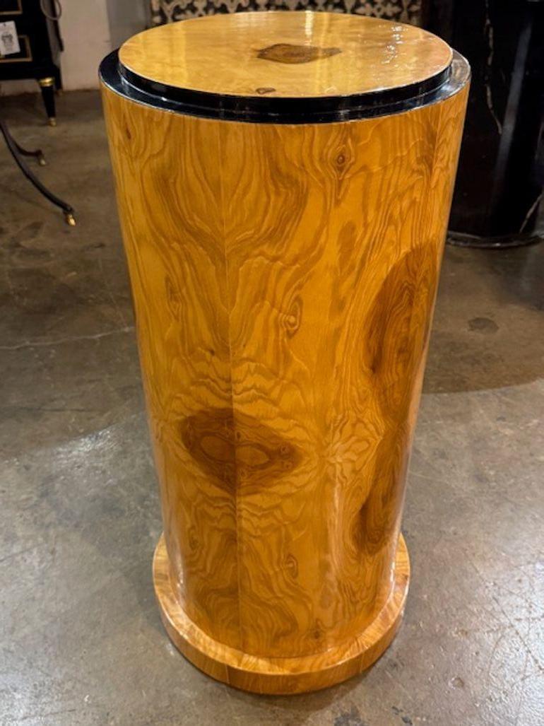 Burl Modern Italian Art Deco Style Wooden Pedestals For Sale