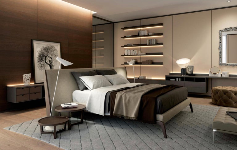 Modern Italian Bedroom Set Includes Bed And Two Night Tables Wood Modern Italian Bedroom Furniture Set Made In Italy And Imported From A Combination