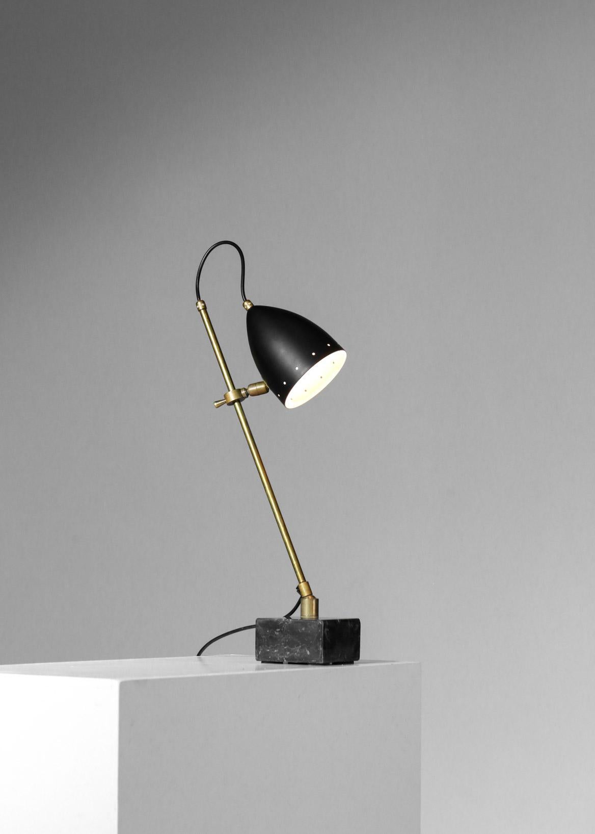 Lacquered Modern Italian Bedside or Desk Lamp in a Vintage Style Marble 