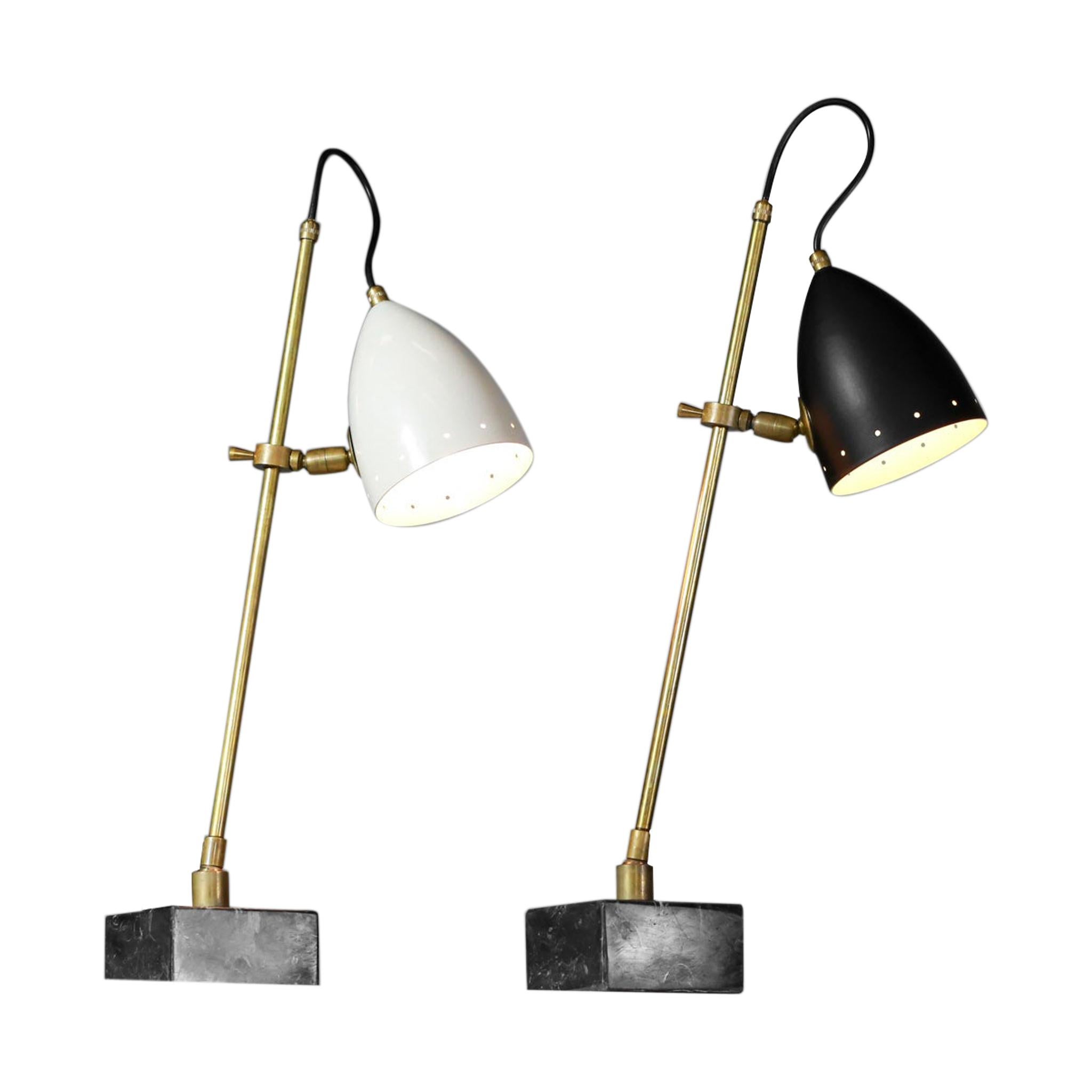 Modern Italian Bedside or Desk Lamp in a Vintage Style Marble " Sofia "