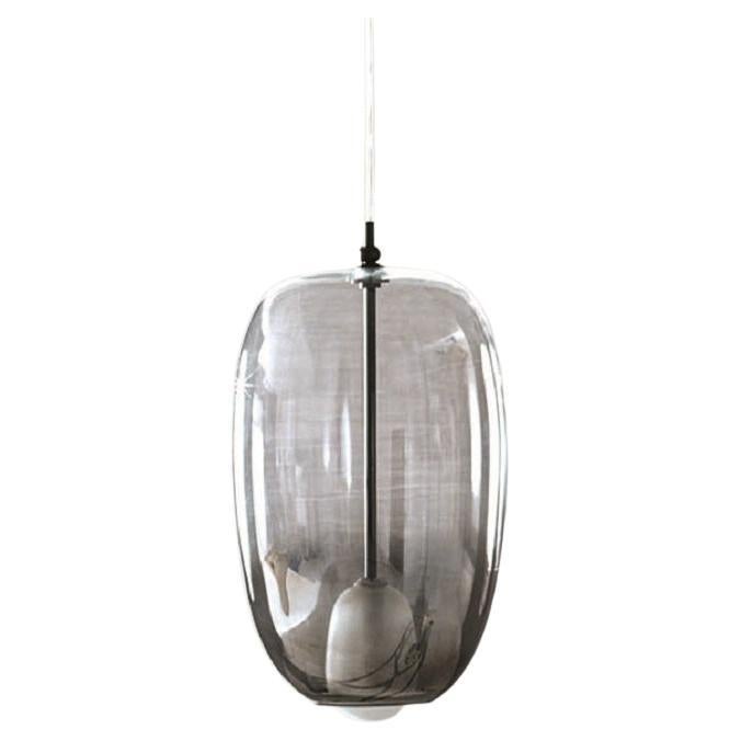 Lampe à suspension moderne italienne en verre borosilicate de la collection Bontempi
