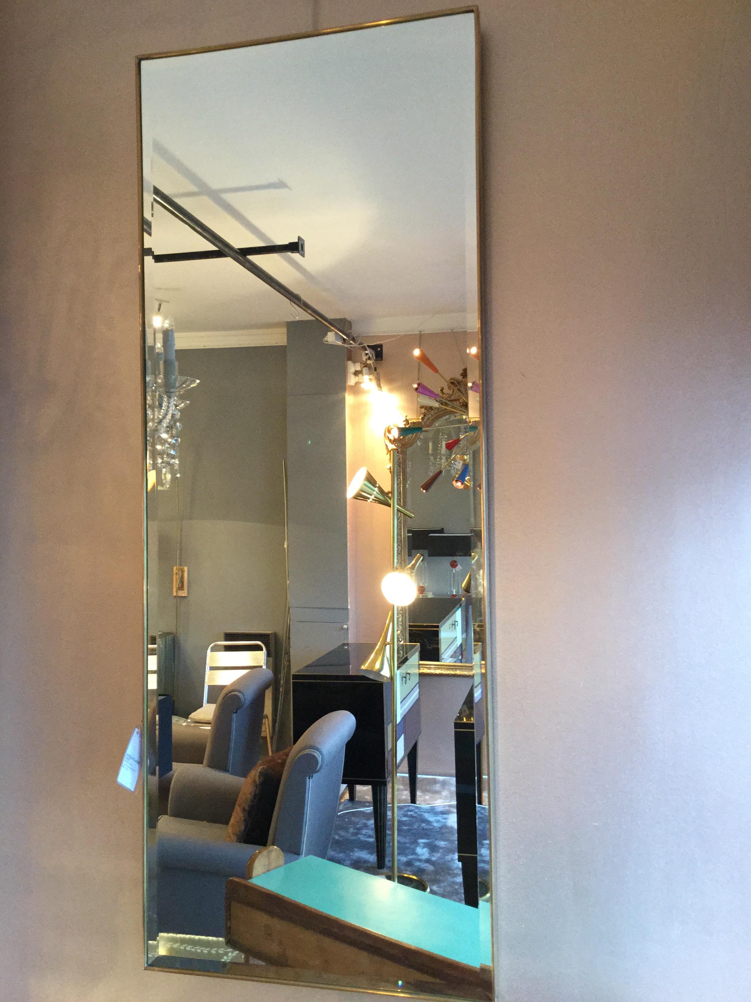 Mid-Century Modern Modern Italian Brass Mirror