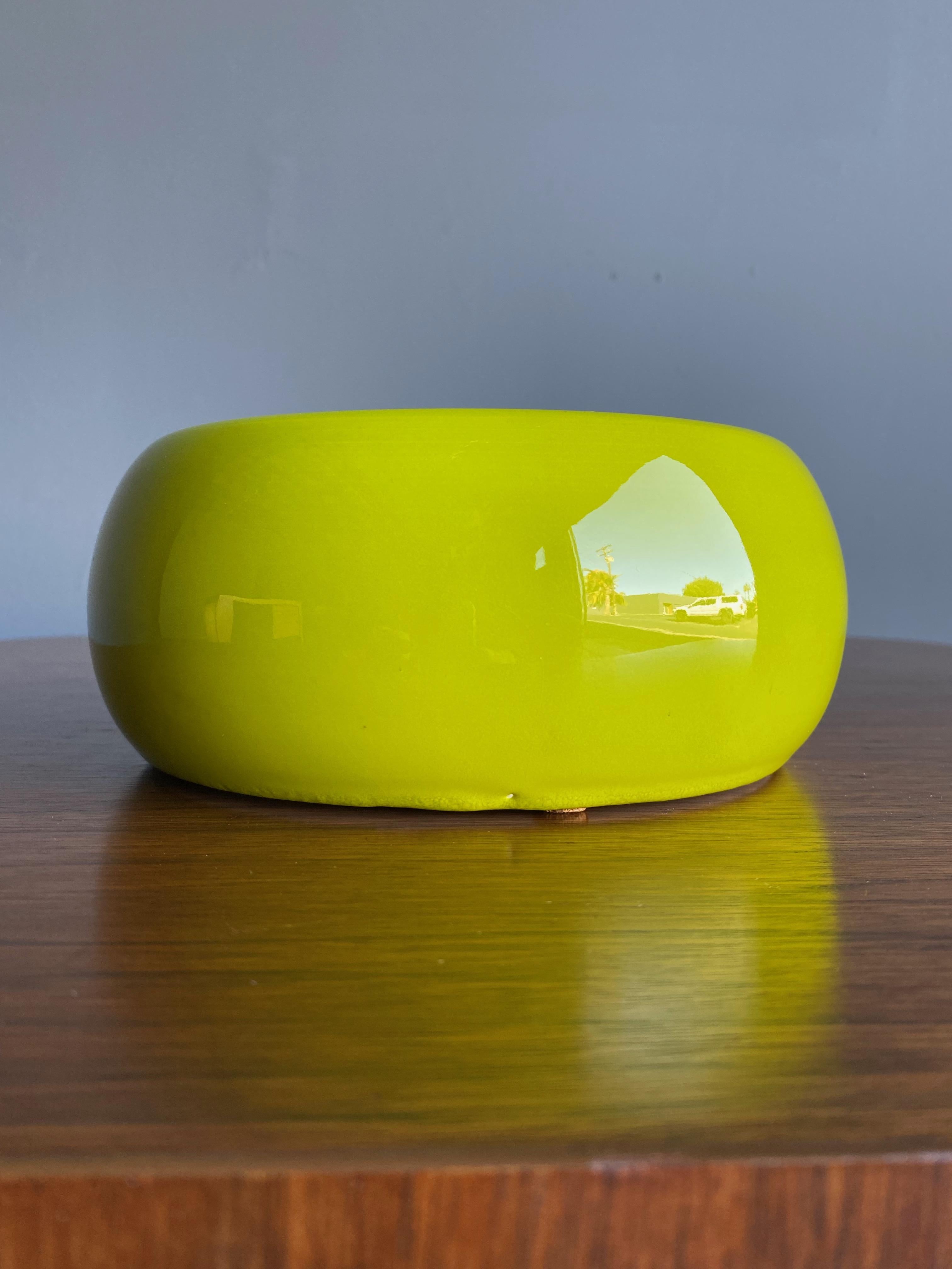 Modern Italian Ceramic Bowl circa 1975 For Sale 4