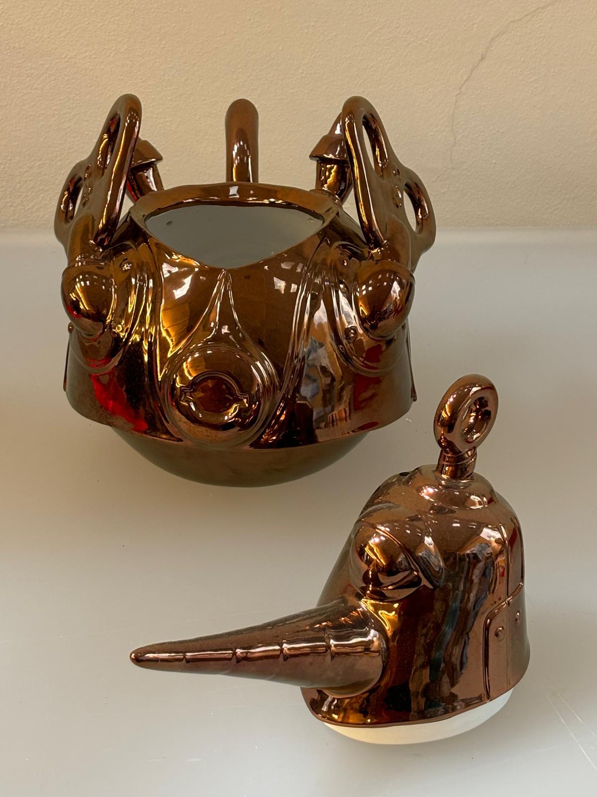 Modern Italian Ceramic Sculpture by El Gato Chimney for Superego Editions For Sale 5