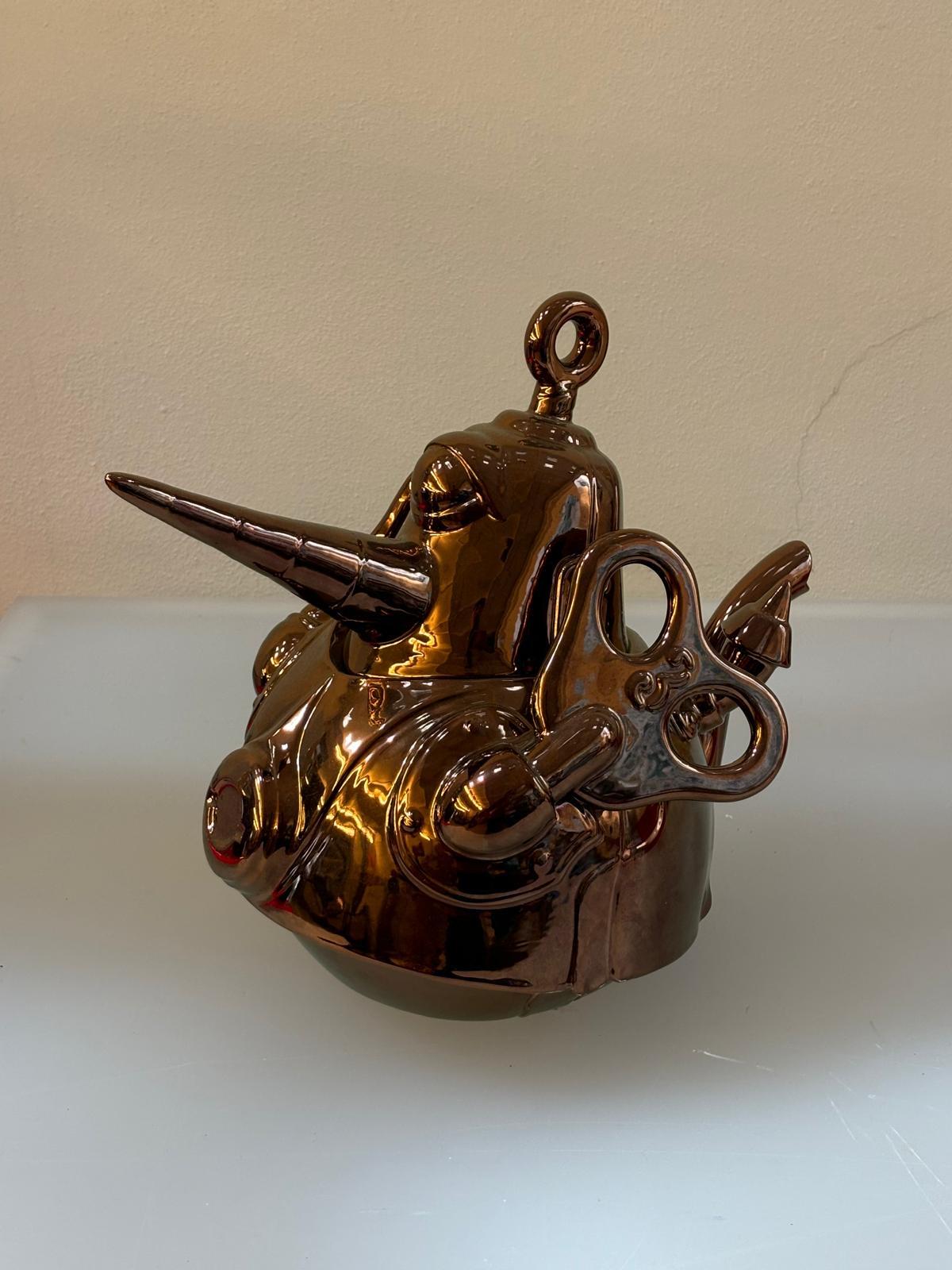Modern Italian Ceramic Sculpture by El Gato Chimney for Superego Editions For Sale 8