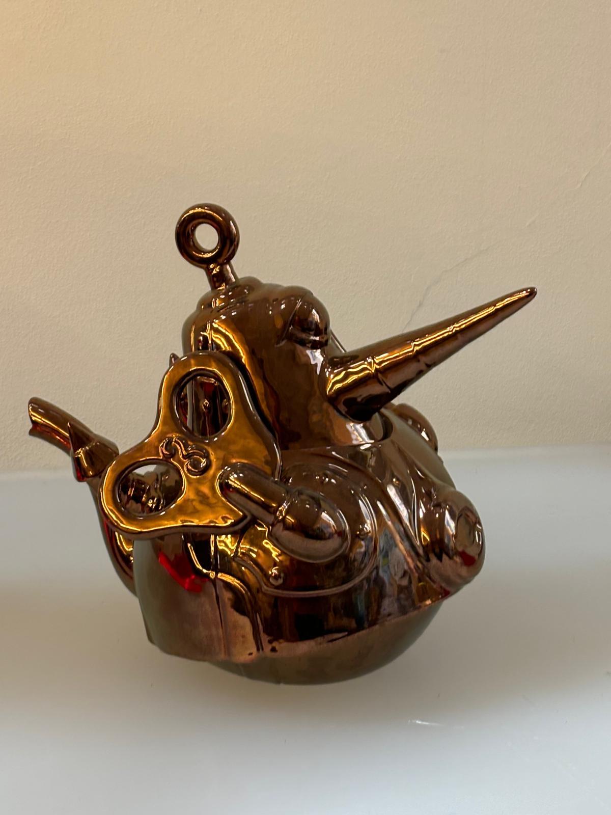 Modern Italian Ceramic Sculpture by El Gato Chimney for Superego Editions For Sale 3