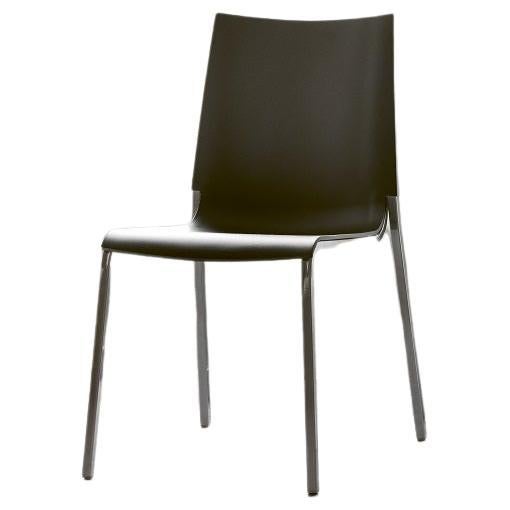 Chaise italienne moderne en métal laqué et polypropylène - Collection Bontempi en vente