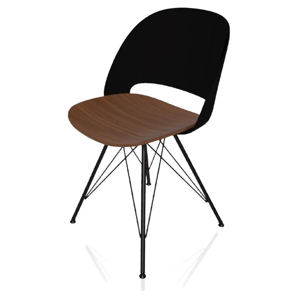 Modern Italian Chair in Metal, Wood and Polypropylene from Bontempi Collection For Sale