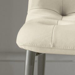 Modern Italian Chair with Metal Frame and Upholstered Seat, Bontempi Collection