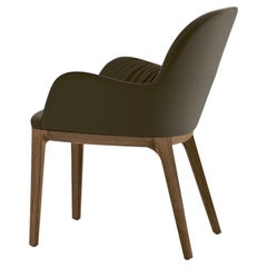 Modern Italian Chair with Wooden Frame and Upholstered Seat, Bontempi Collection