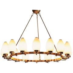 Modern Italian Chandelier "Corona" Style Arredoluce Angelo Lelli