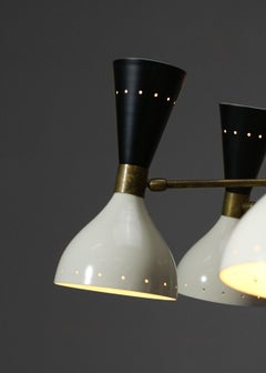 Modern Italian Chandelier in the Style of Stilnovo Vintage Design