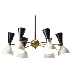 Modern Italian Chandelier in the Style of Stilnovo Vintage Design