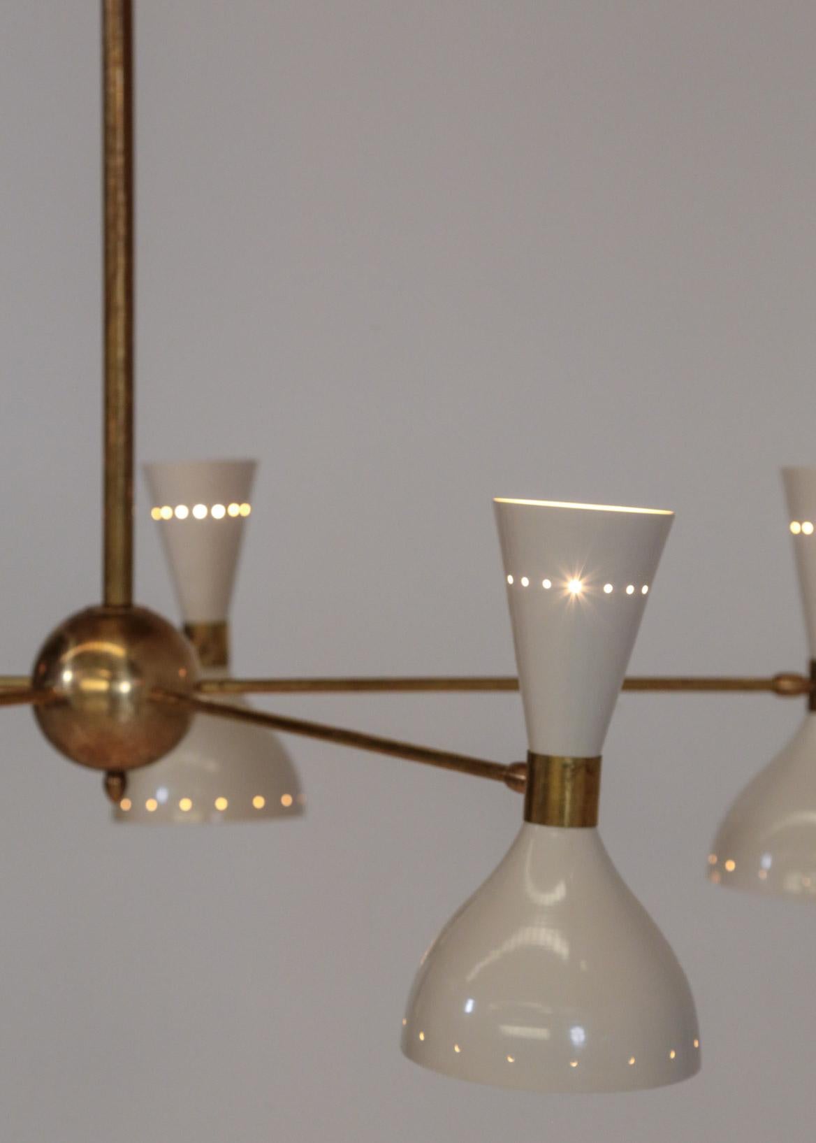 Modern Italian Chandelier, Stilnovo Style 