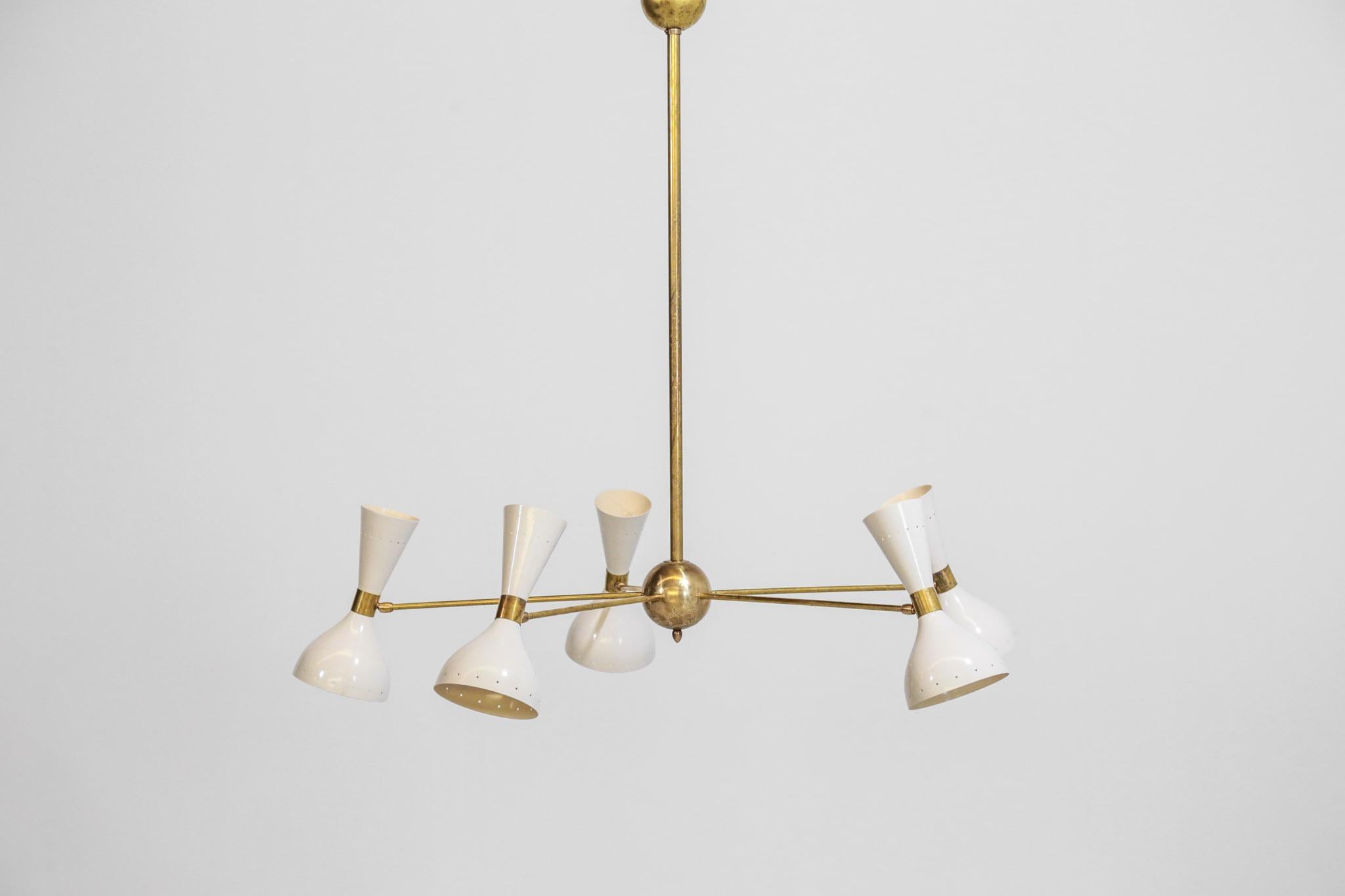 Contemporary Modern Italian Chandelier, Stilnovo Style