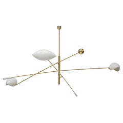 Modern Italian Chandelier Stilnovo Style Three Counterbalancing Arms "Balancia"