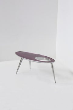 Mesa de centro italiana moderna de Bomber Bax con pinturas metalizadas