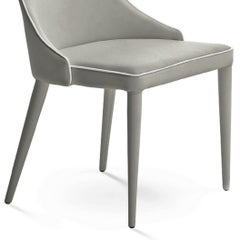 Chaise italienne moderne et complètement tapissée en cuir écologique Bontempi Casa Collection