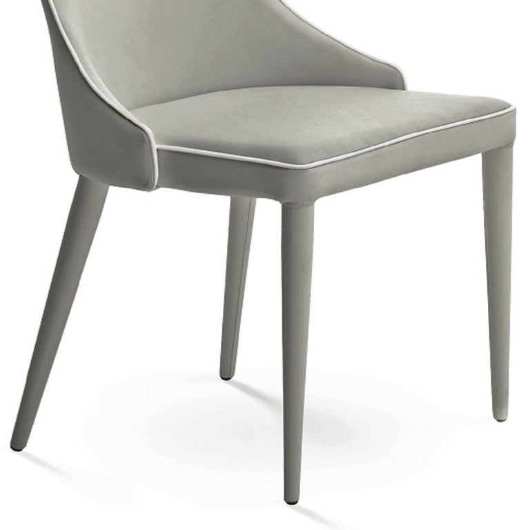 Modern Italian Completly Upholstered Eco Leather Chair-Bontempi Casa  Collection For Sale at 1stDibs