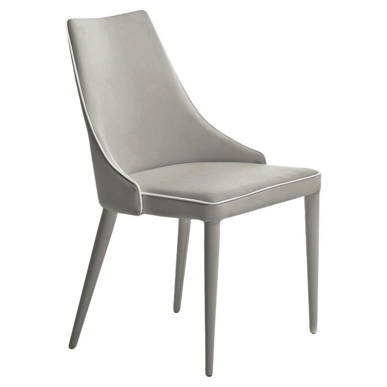 Chaise italienne moderne et complètement tapissée en cuir écologique Bontempi Casa Collection en vente