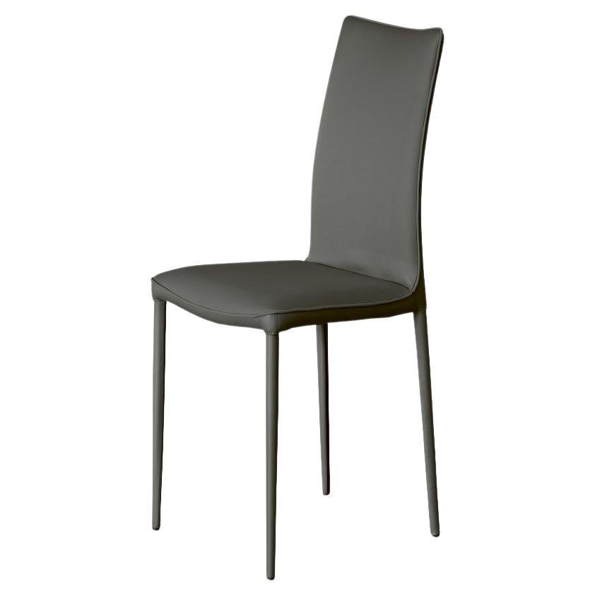 Modern Italian Completly Upholstered Eco Leather Chair-Bontempi Casa Collection For Sale