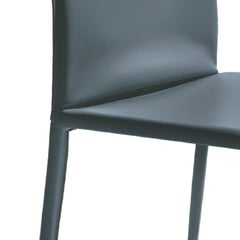 Chaise italienne moderne et complètement tapissée en cuir de peau -Bontempi Casa Collection