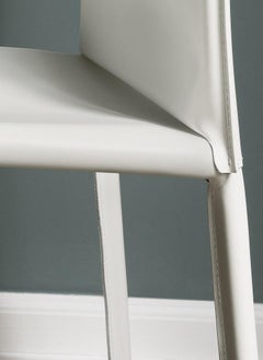 Chaise italienne moderne et complètement tapissée en cuir de peau -Bontempi Casa Collection