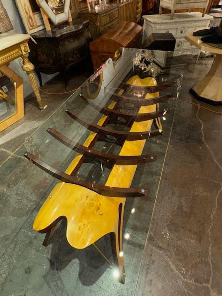 Modern Italian Design Dining Table In Good Condition For Sale In Dallas, TX