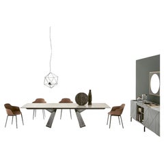 Modern Italian Extendible Superceramic Table, Bontempi Collection