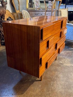 Modern Italian Gio Ponti Manner Walnut Chest