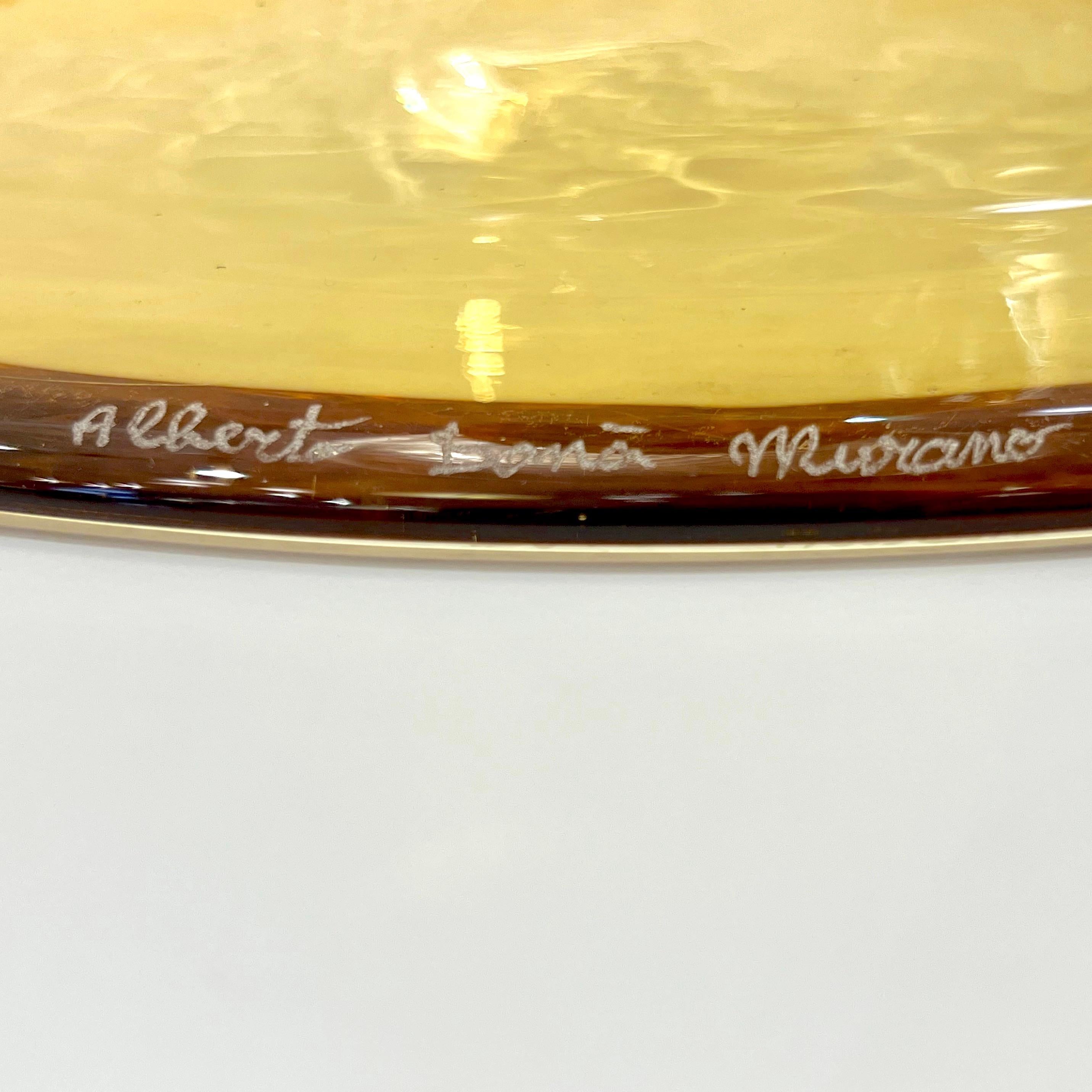 Moderne italienische Goldwabe Murano Glas Runde konische Sanduhr Doppelvase (21. Jahrhundert und zeitgenössisch) im Angebot